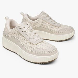 DREAM PAIRS Women Chunky City Tweed Comfortable Casual Platform Fashion Sneaker